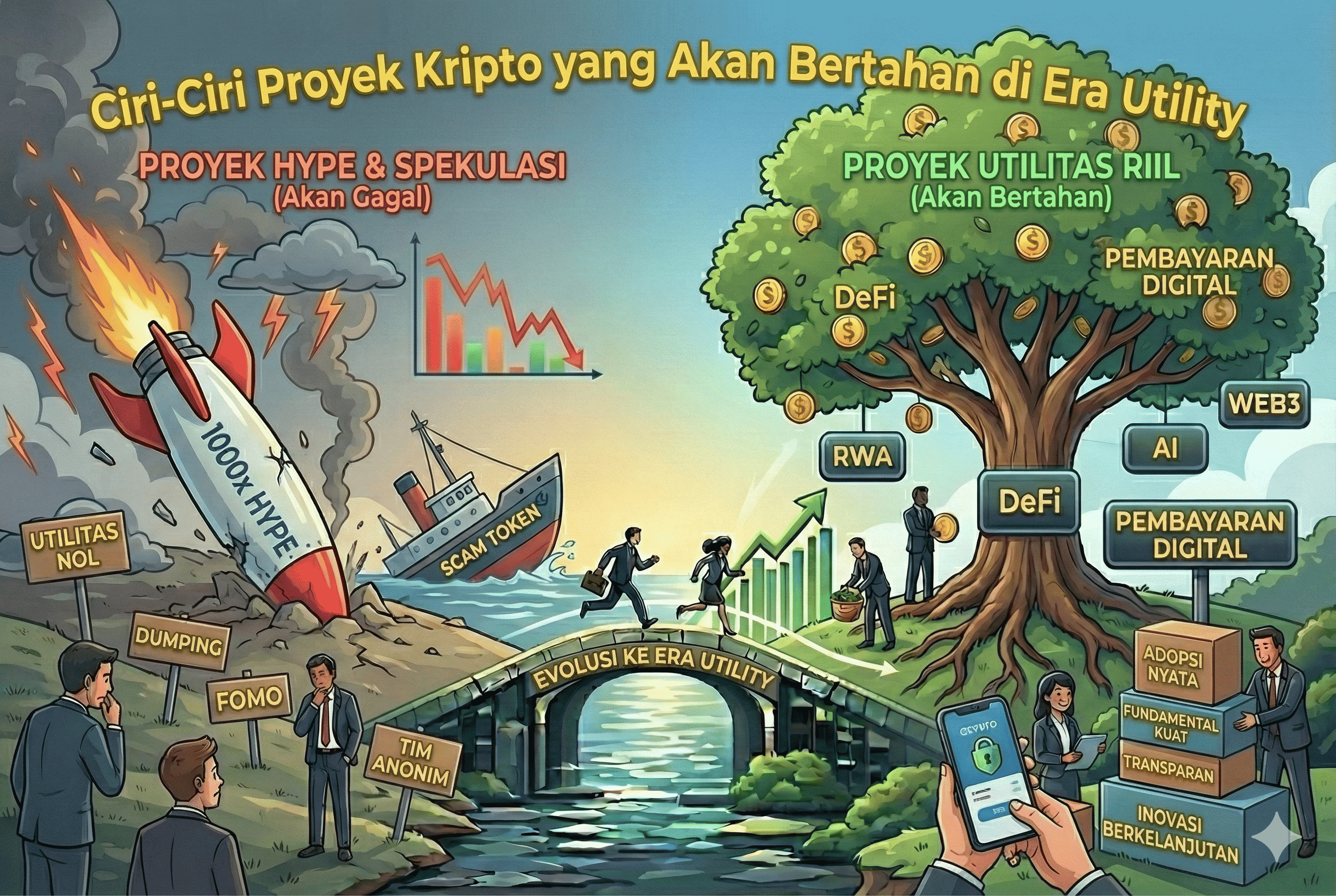 Ciri-Ciri Proyek Kripto yang Akan Bertahan di Era Utility